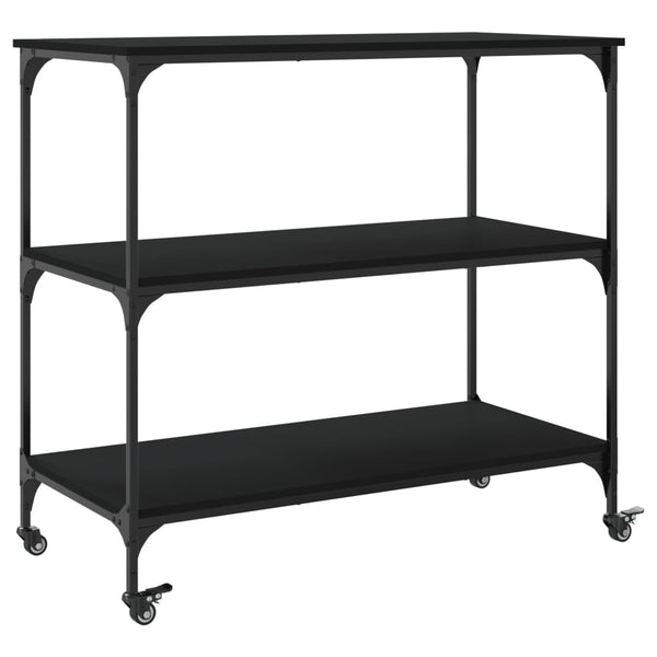 Schwarzer Küchenwagen 102x50x95 cm