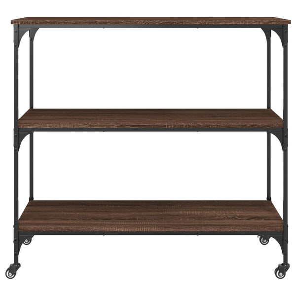 Küchenwagen Braun Eichenoptik 102x50x95 cm