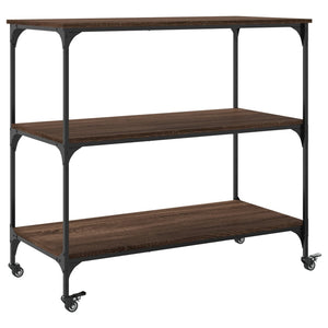 Küchenwagen Braun Eichenoptik 102x50x95 cm