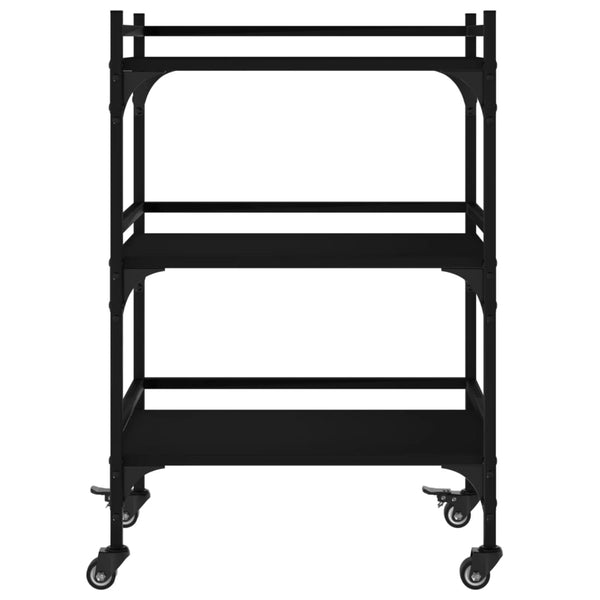 Schwarzer Küchenwagen 50x35x75,5 cm
