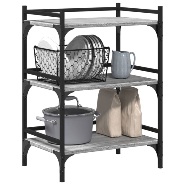 Küchenwagen Grau Sonoma 50x35x75,5 cm