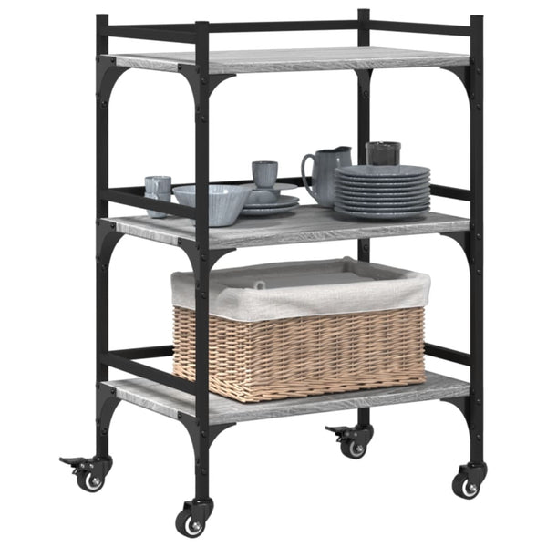 Küchenwagen Grau Sonoma 50x35x75,5 cm