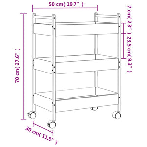 Küchenwagen Grau Sonoma 50x30x70 cm