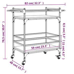 Küchenwagen Sonoma Eiche 82x40x78,5 cm