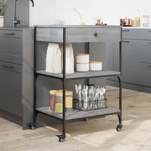 Küchenwagen Grau Sonoma 60x48x89,5 cm