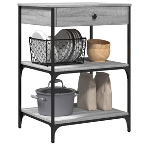 Küchenwagen Grau Sonoma 60x48x89,5 cm