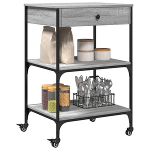 Küchenwagen Grau Sonoma 60x48x89,5 cm