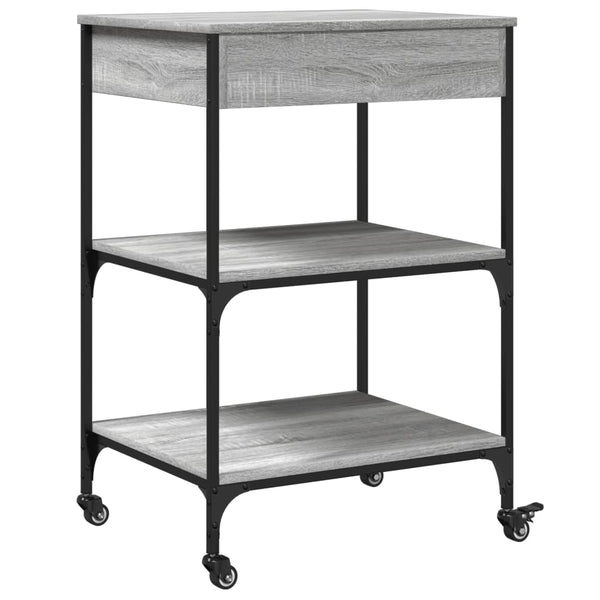 Küchenwagen Grau Sonoma 60x48x89,5 cm