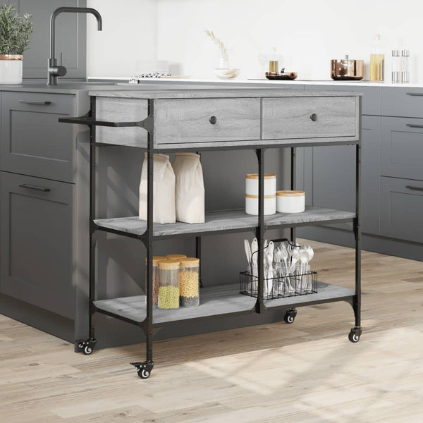 Küchenwagen Grau Sonoma 105 cm