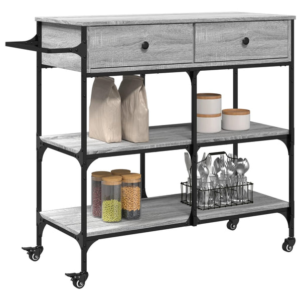 Küchenwagen Grau Sonoma 105 cm