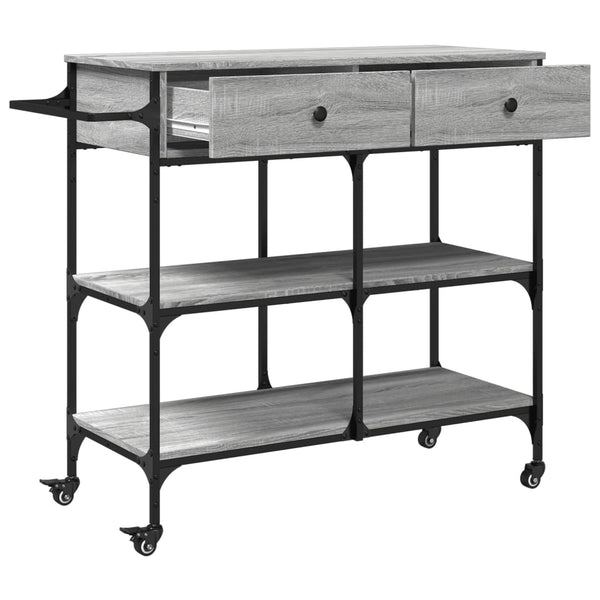 Küchenwagen Grau Sonoma 105 cm