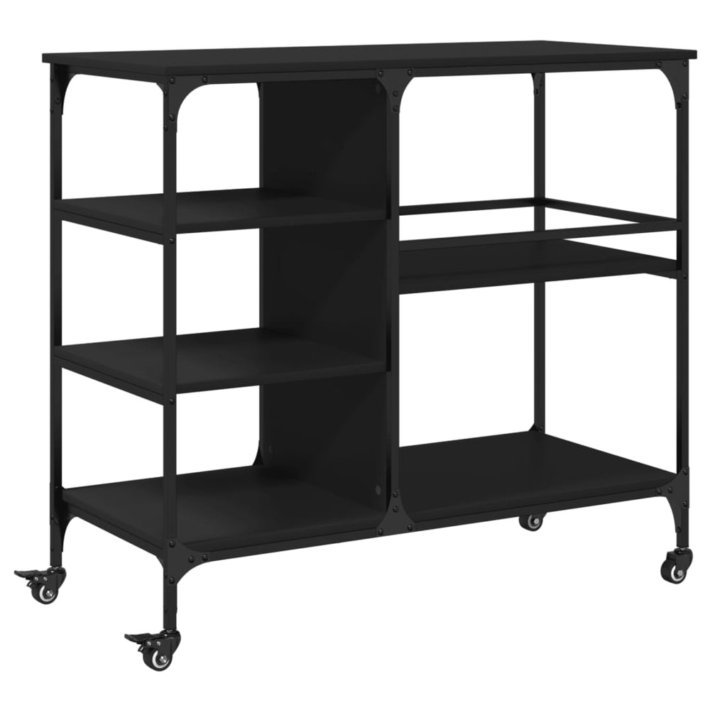 Schwarzer Küchenwagen 100x45x89,5 cm