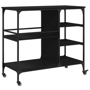 Schwarzer Küchenwagen 100x45x89,5 cm