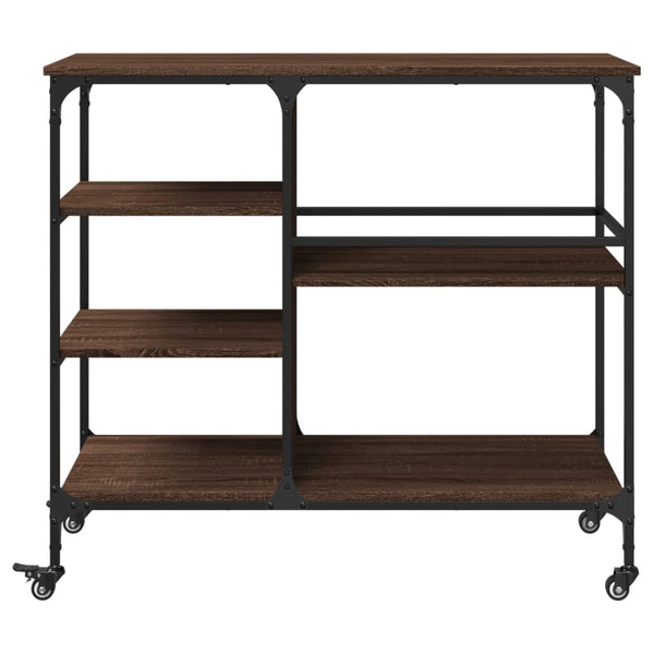 Küchenwagen Braun Eichenoptik 100x45x89,5cm