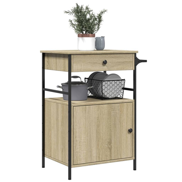 Küchenwagen Sonoma-Eiche 56x43x89,5 cm