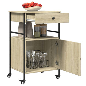 Küchenwagen Sonoma-Eiche 56x43x89,5 cm