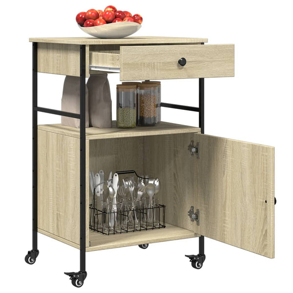 Küchenwagen Sonoma-Eiche 56x43x89,5 cm