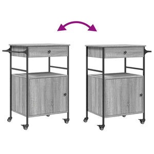 Küchenwagen Grau Sonoma 56x43x89,5 cm