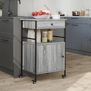 Küchenwagen Grau Sonoma 56x43x89,5 cm