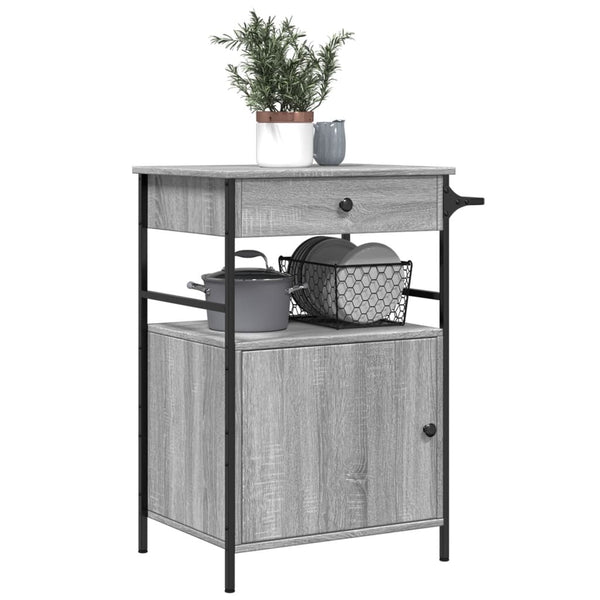 Küchenwagen Grau Sonoma 56x43x89,5 cm
