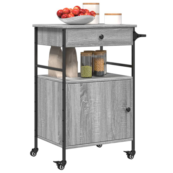 Küchenwagen Grau Sonoma 56x43x89,5 cm
