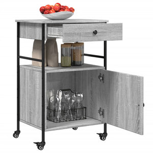 Küchenwagen Grau Sonoma 56x43x89,5 cm