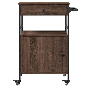 Küchenwagen Braun Eichenoptik 56x43x89,5 cm