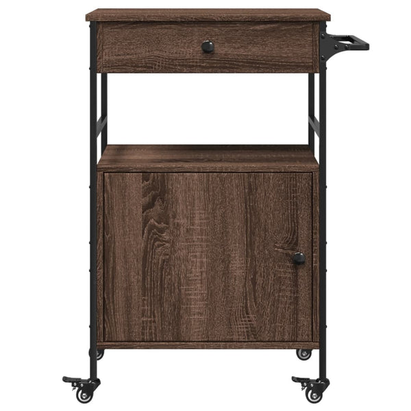 Küchenwagen Braun Eichenoptik 56x43x89,5 cm