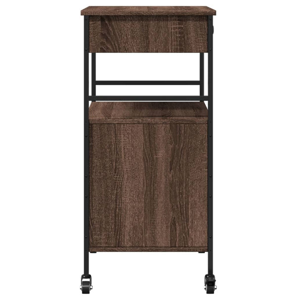 Küchenwagen Braun Eichenoptik 56x43x89,5 cm