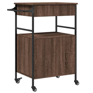 Küchenwagen Braun Eichenoptik 56x43x89,5 cm