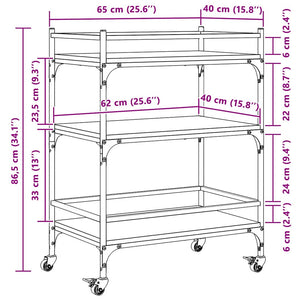 Küchenwagen Sonoma Eiche 65x40x86,5 cm