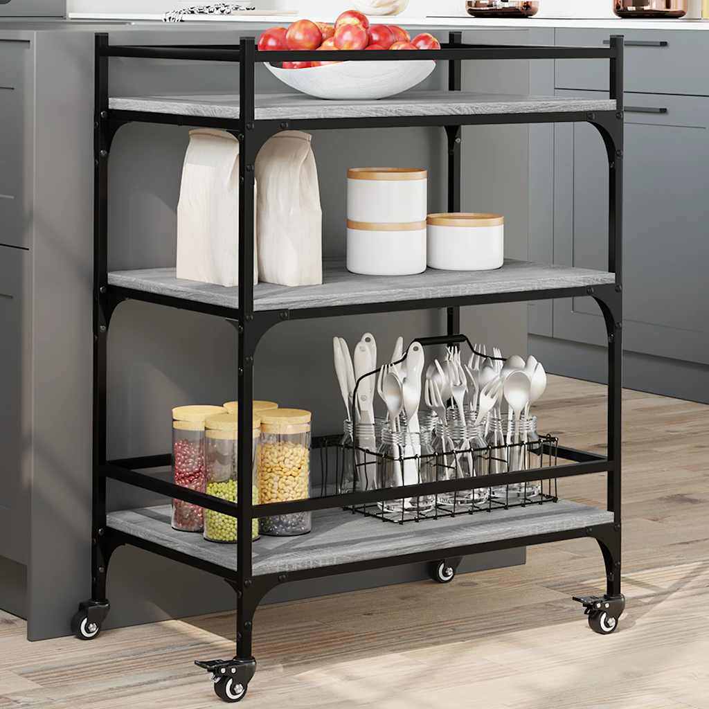 Küchenwagen Grau Sonoma 65x40x86,5 cm