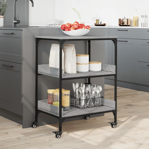Küchenwagen Grau Sonoma 60x41x80,5 cm