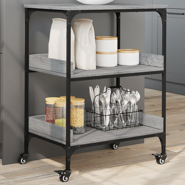 Küchenwagen Grau Sonoma 60x41x80,5 cm