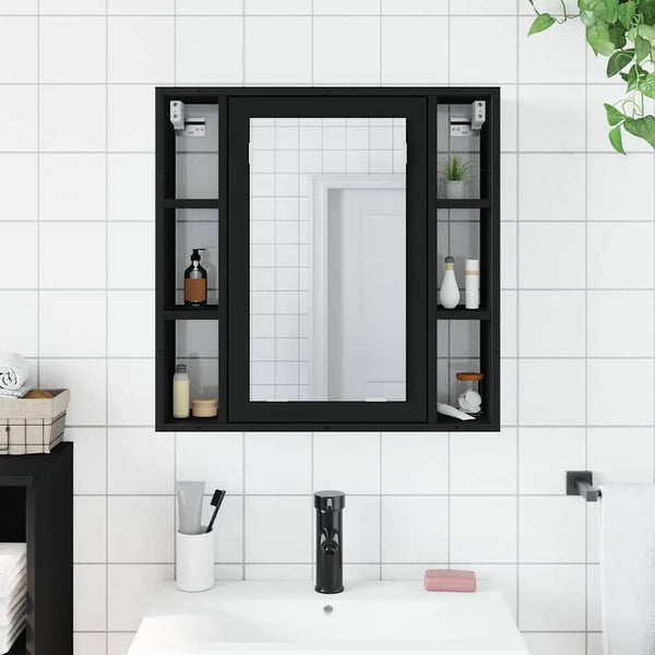 Schwarzer Bad Spiegelschrank 60 cm