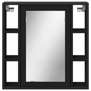 Schwarzer Bad Spiegelschrank 60 cm