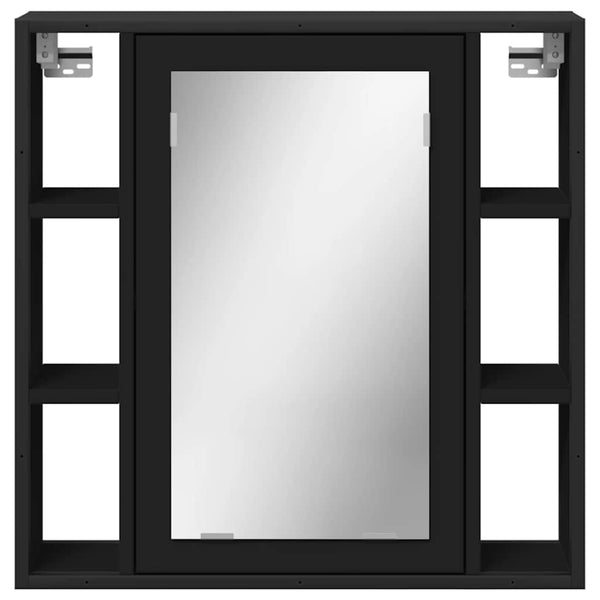 Schwarzer Bad Spiegelschrank 60 cm