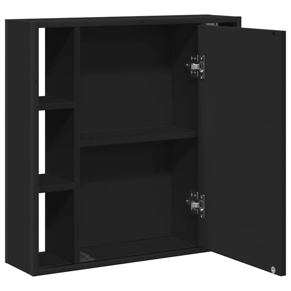 Schwarzer Bad Spiegelschrank 60 cm