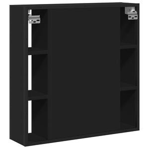 Schwarzer Bad Spiegelschrank 60 cm