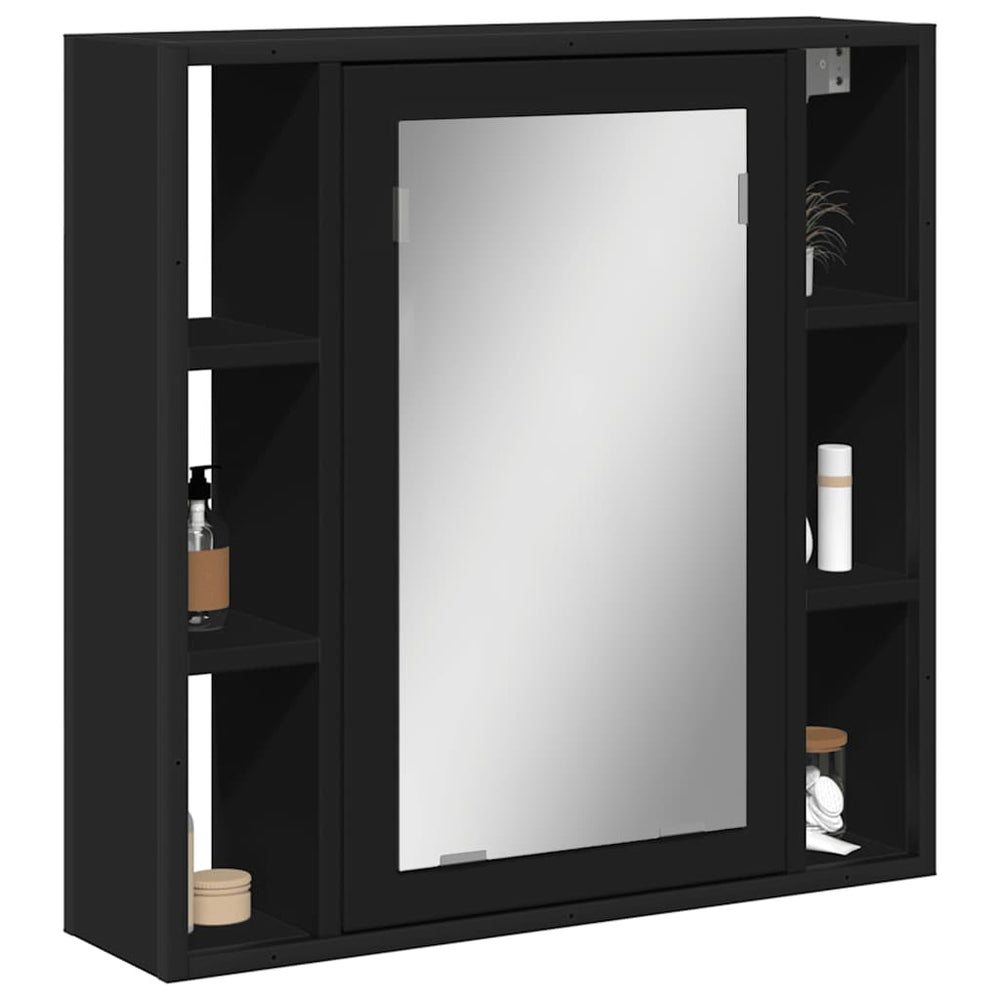 Schwarzer Bad Spiegelschrank 60 cm