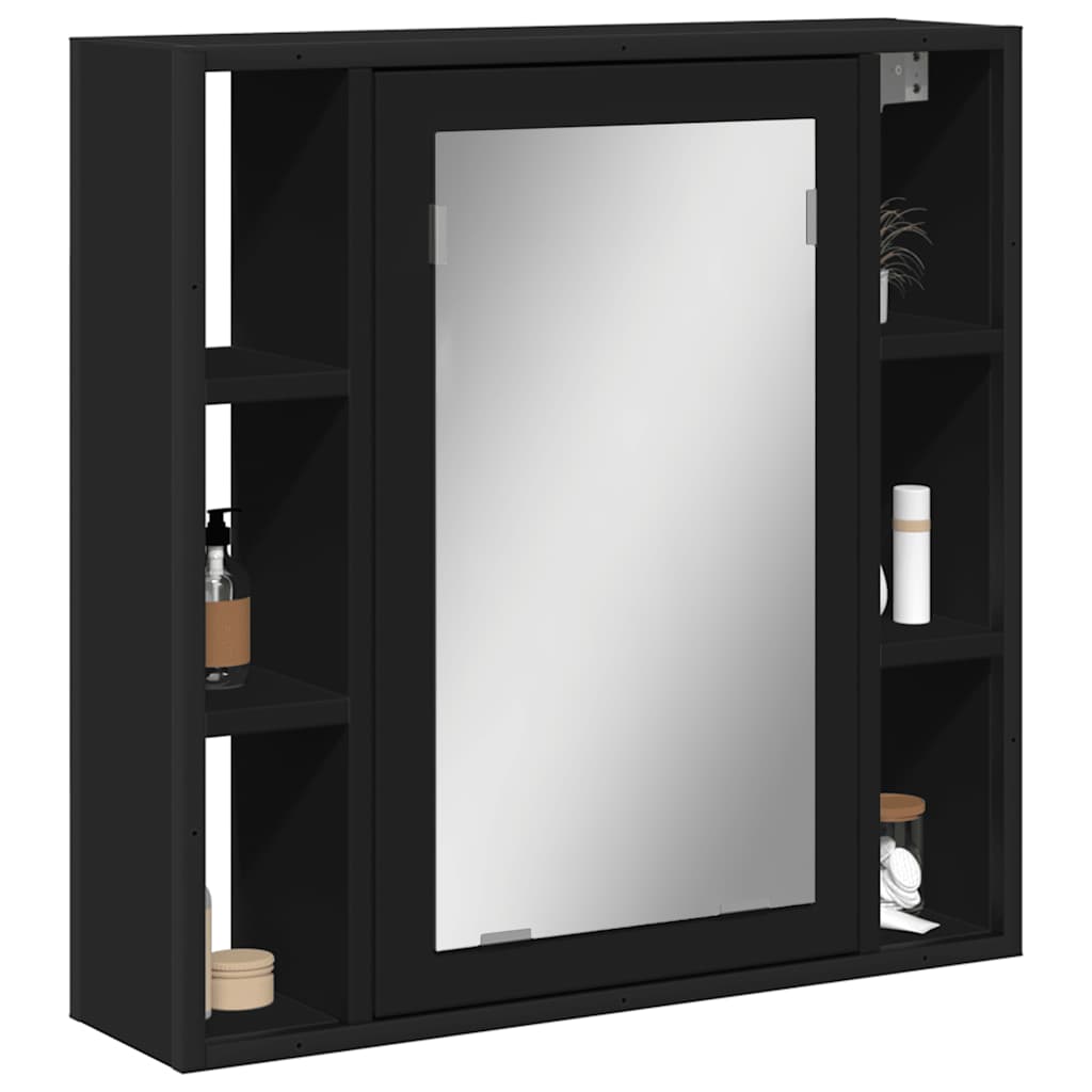 Schwarzer Bad Spiegelschrank 60 cm