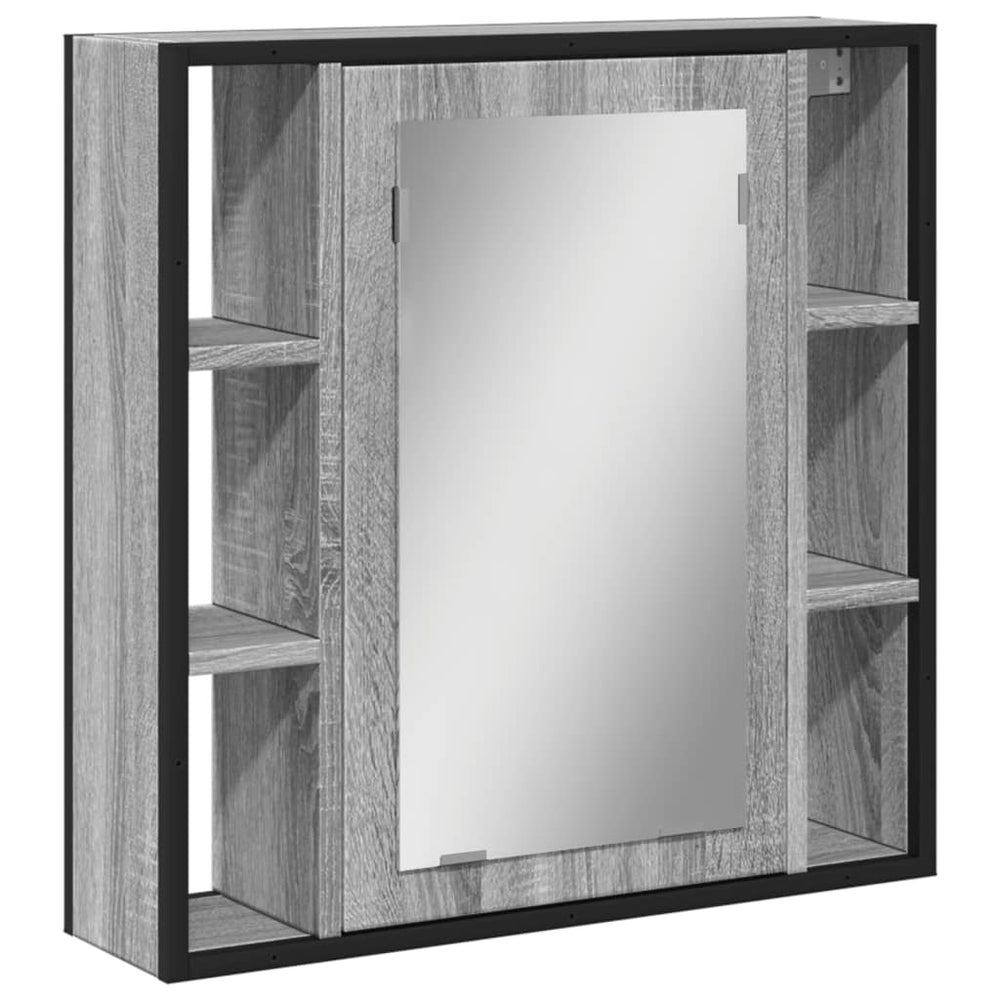 Bad Spiegelschrank Grau Sonoma 60 cm