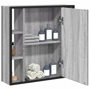 Bad Spiegelschrank Grau Sonoma 60 cm