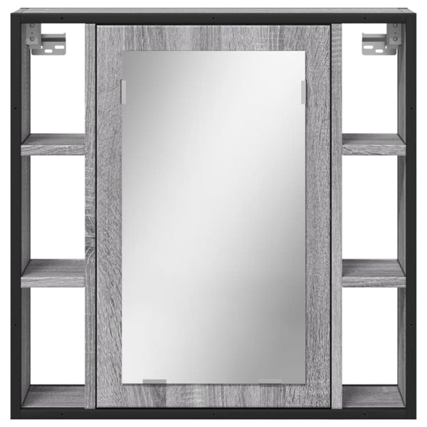 Bad Spiegelschrank Grau Sonoma 60 cm