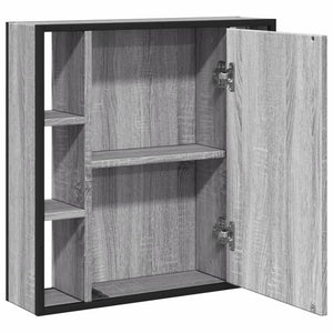 Bad Spiegelschrank Grau Sonoma 60 cm