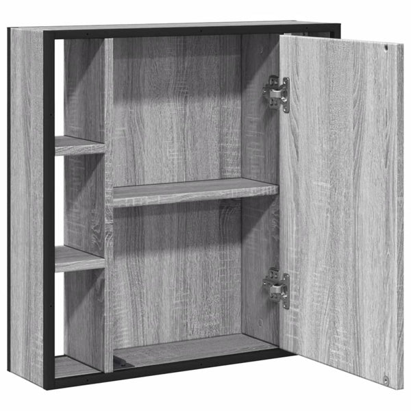 Bad Spiegelschrank Grau Sonoma 60 cm