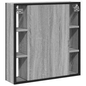 Bad Spiegelschrank Grau Sonoma 60 cm