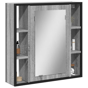 Bad Spiegelschrank Grau Sonoma 60 cm