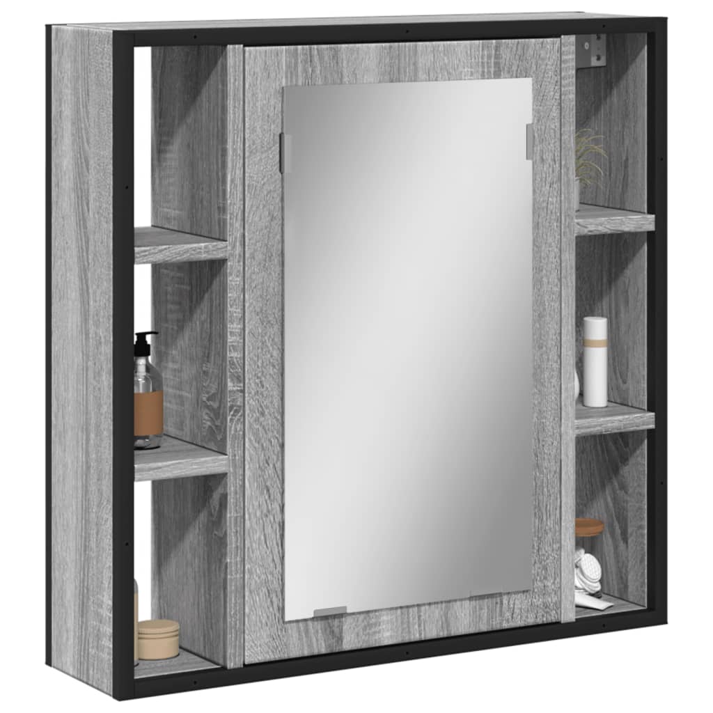 Bad Spiegelschrank Grau Sonoma 60 cm