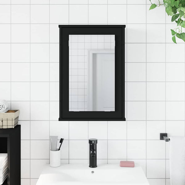 Schwarzer Bad-Spiegelschrank 42x60 cm